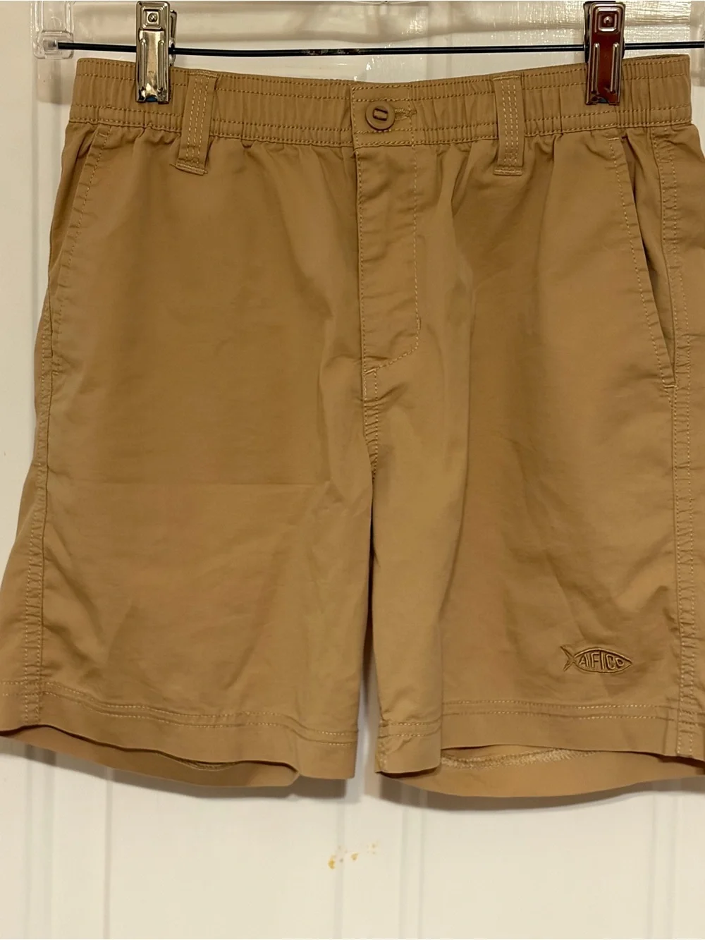 AFTCO Boy's Pristine Khaki-Colored Landlocked Shorts Size Youth Medium